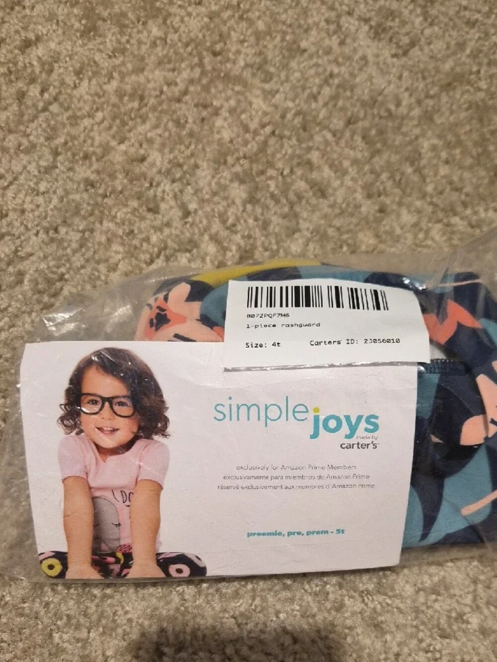 Simple Joys by Carter's Baby Girls' Long Sleeve Zipper One Piece Swimsuit
